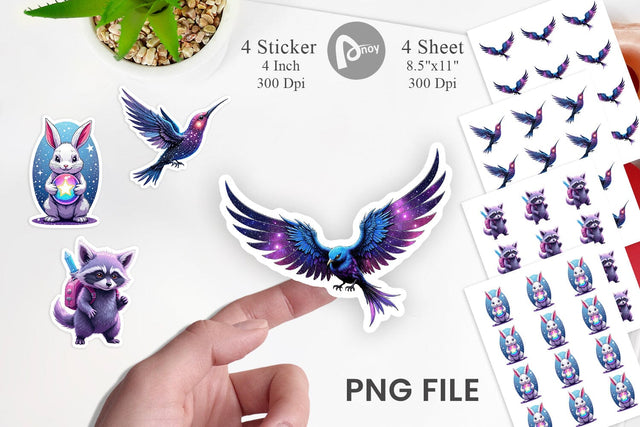 Galactic Pet Charms Sticker Sublimation artnoy 