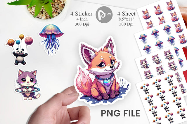 Galactic Pet Charms Sticker Sublimation artnoy 
