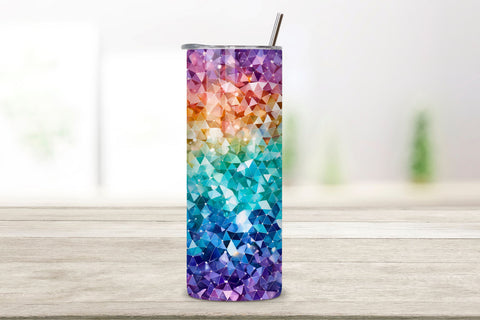 Galactic Prism Glitter Ombre Tumbler wrap, seamless wrap png Sublimation FloridPrintables 