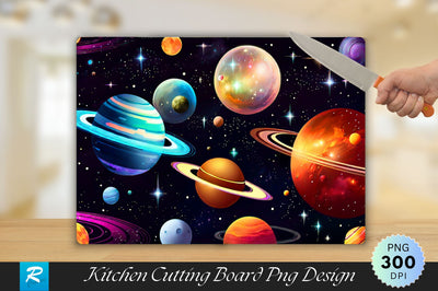 Galaxy Background Cutting Board PNG Sublimation Regulrcrative 
