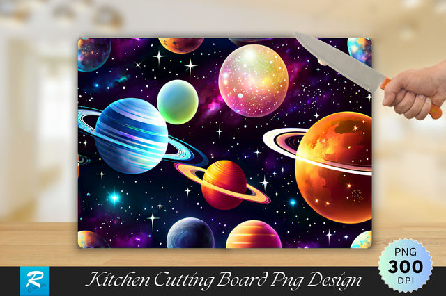 Galaxy Background Cutting Board Sublimation Regulrcrative 