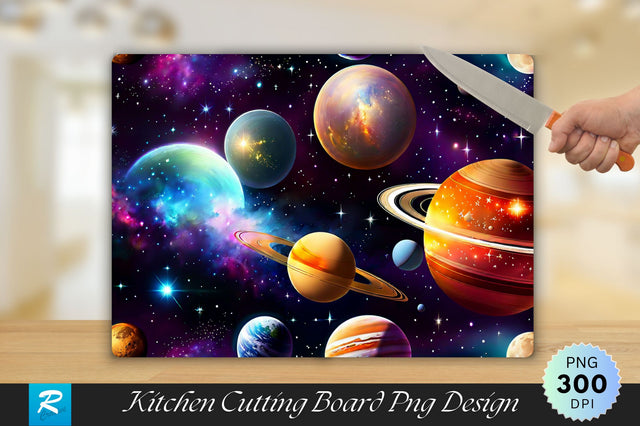 Galaxy Background Cutting Board Sublimation Regulrcrative 