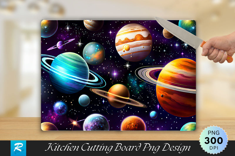 Galaxy Background Cutting Board Sublimation Regulrcrative 