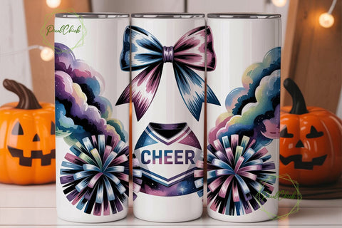 Galaxy Cheerleader 20oz Tumbler Wrap Sublimation PixelChick 