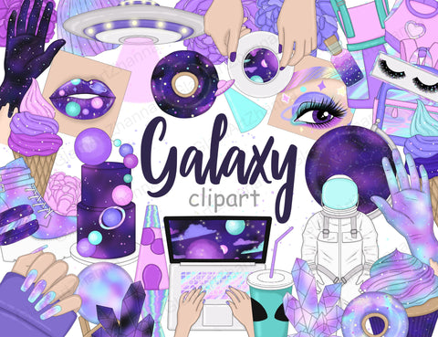 Galaxy Clipart | Space Clipart Bundle SVG GlamArtZhanna 