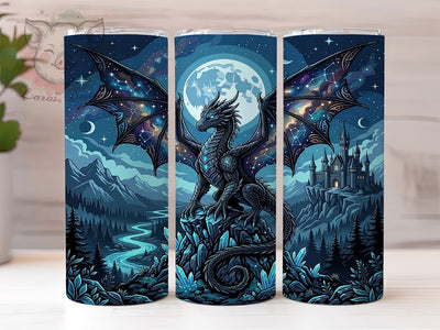 Galaxy Dragon 20oz Tumbler, Galaxy Dragon, Dragon Tumbler, Galaxy Tumbler, Dragon Tumbler PNG, Galaxy Dragon PNG, Dragon Wrap PNG, 20oz Tumbler Wrap Sublimation Lara' s Designs 
