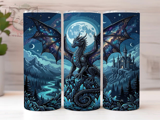 Galaxy Dragon 20oz Tumbler, Galaxy Dragon, Dragon Tumbler, Galaxy Tumbler, Dragon Tumbler PNG, Galaxy Dragon PNG, Dragon Wrap PNG, 20oz Tumbler Wrap Sublimation Lara' s Designs 