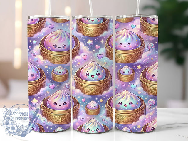 Galaxy Dumpling Kawaii 20oz Tumbler, Galaxy Motif, Dumpling Kawaii Design, Cosmic Theme, Cute Accent, Whimsical Charm, Sublimation Wrap, 20oz Tumbler Sublimation ToriDesigns 