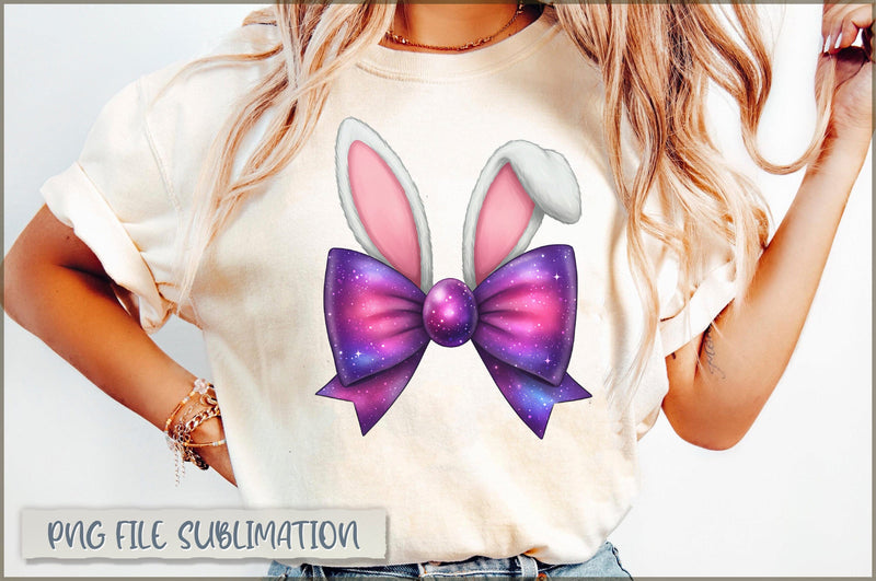 Galaxy Easter Coquette Bow Sublimation Sublimation Shetara Begum 
