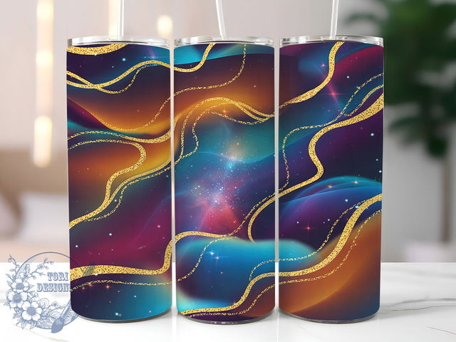 Galaxy Iridescent 20oz Tumbler Wrap, Iridescent Tumbler, Glitter Marble Tumbler, Gold Veins Tumbler, 20oz Tumbler Design, Opal Tumbler Wrap, Sublimation Marble Tumbler Sublimation ToriDesigns 