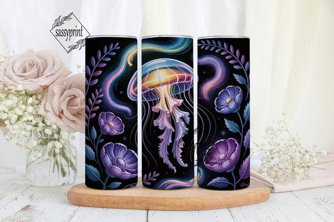 Galaxy Jellyfish 20oz Tumbler Wrap Sublimation sassyprint 