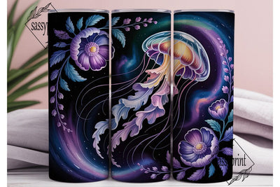 Galaxy Jellyfish 20oz Tumbler Wrap Sublimation sassyprint 