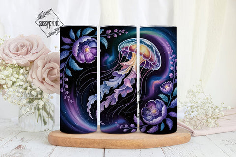 Galaxy Jellyfish 20oz Tumbler Wrap Sublimation sassyprint 