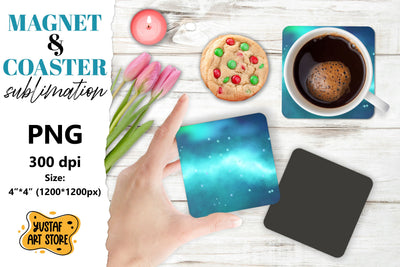 Galaxy magnet/Galaxy coaster. Galaxy sublimation design Sublimation Yustaf Art Store 