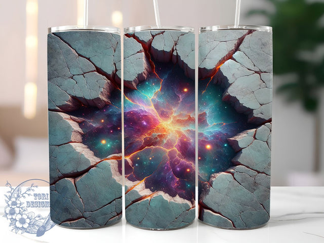 Galaxy Nebula 3D Space Tumbler Wrap, 3D Space Tumbler, Celestial Tumbler Design, Nebula Sublimation Wrap, Hole In Wall Tumbler, 20oz Stone Tumbler, Space Sublimation Design Sublimation ToriDesigns 