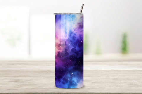 Galaxy Nebula Sparkle Ombre Tumbler PNG, seamless wrap png Sublimation FloridPrintables 