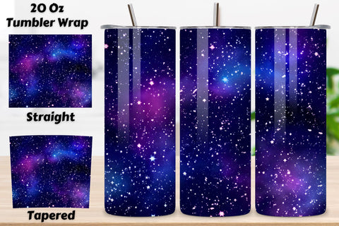 Galaxy Night Sky Tumbler Wrap | Seamless Wrap Design | 20 oz, Galaxy Tumbler Design for 20oz Tumblers, Tumbler Wrap, Sublimation Design, Can be used for Sublimation & More! Stars, Space Sublimation FloridPrintables 