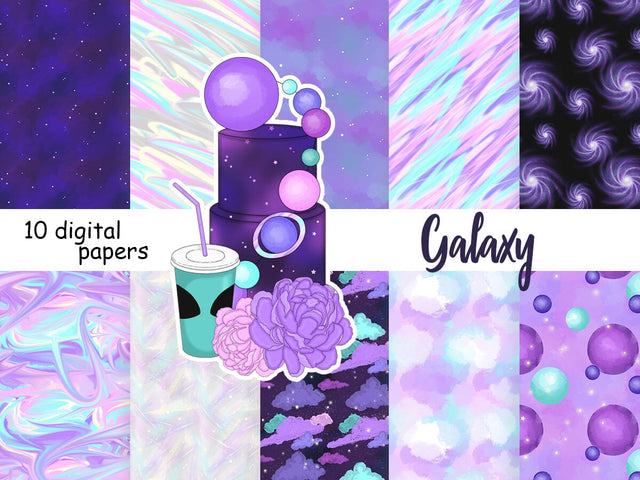 Galaxy PATTERN Cosmos Stars Astral Science Fiction - JPEG Digital Pattern GlamArtZhanna 