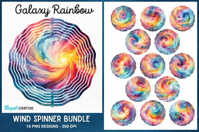 Galaxy Rainbow Wind Spinner Sublimation Bundle Sublimation Regulrcrative 