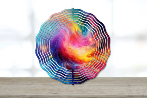 Galaxy Rainbow Wind Spinner Sublimation Designs Bundle Sublimation Regulrcrative 