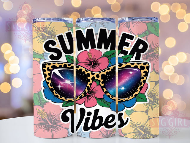 Galaxy Sunglasses Summer 20oz Tumbler, Galaxy Theme, Sunglasses Motif, Summer Vibes, Cosmic Style, Playful Charm, Skinny Tumbler, Sublimation PNG Sublimation SvggirlplusArt 