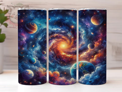 Galaxy Tumbler, Planets Design, Constellations Wrap, 20oz Tumbler, PNG Sublimation, Space Decor, Astronomy Gifts Sublimation Lara' s Designs 