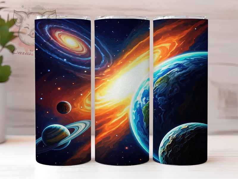 Galaxy Tumbler, Planets Design, Constellations Wrap, 20oz Tumbler, PNG Sublimation, Space Decor, Astronomy Gifts Sublimation Lara' s Designs 