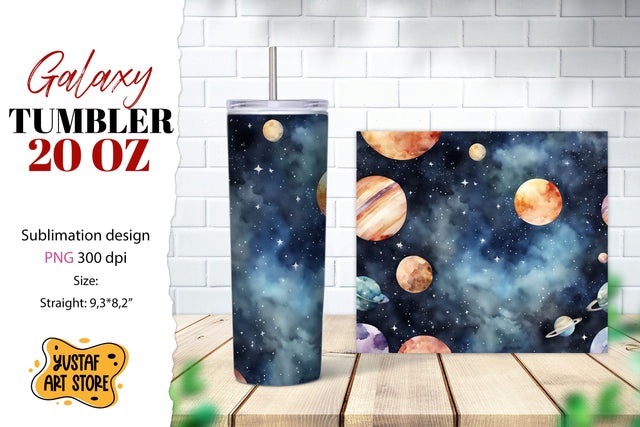 Galaxy tumbler. watercolor galaxy sublimation Sublimation Yustaf Art Store 