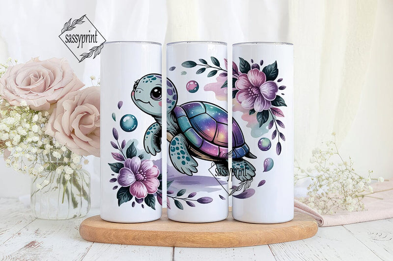 Galaxy Turtle 20oz Tumbler Wrap Sublimation sassyprint 