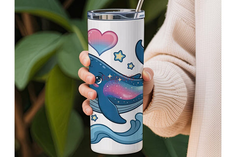 Galaxy Whale 20oz Tumbler Wrap Sublimation DesignSVG 