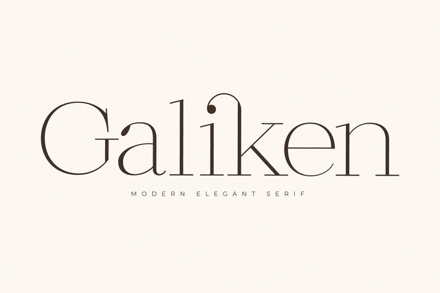 Galiken - Modern Elegant Serif Font Letterena Studios 