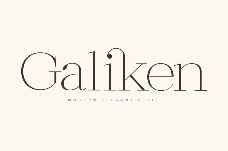 Galiken - Modern Elegant Serif Font Letterena Studios 