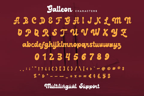 Galleon - Bold Script Font Alpaprana Studio 