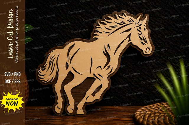 Galloping Horse Laser Cut Svg Design SVG Regulrcrative 
