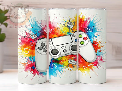 Game Controller 20oz Gaming Tumbler, Game Controller Tumbler, Gaming Gifts, Video Game Design, Sublimation Wrap, 20oz Tumbler, Gamer Decor, Console Accessories Sublimation Lara' s Designs 