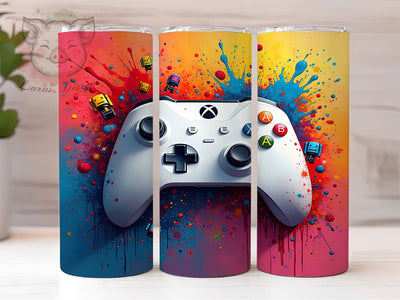 Game Controller 20oz Gaming Tumbler, Game Controller Tumbler, Gaming Gifts, Video Game Design, Sublimation Wrap, 20oz Tumbler, Gamer Decor, Console Accessories Sublimation Lara' s Designs 