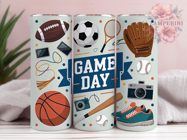 Game Day Athletic Sports Fan Tumbler, Sports Fan Cup, 20Oz Skinny Tumbler Wrap, Athletic Sublimation Design, Tailgate Party Drinkware, Sports Lover Gift Idea, Digital Sports Cup Art Sublimation Li Zamperini 