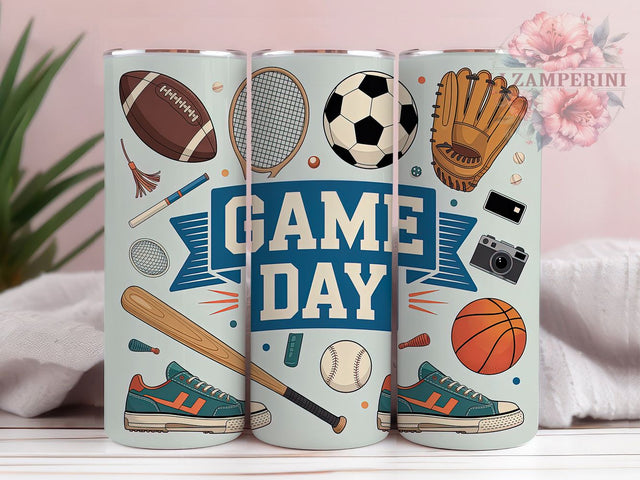 Game Day Athletic Sports Fan Tumbler, Sports Fan Cup, 20Oz Skinny Tumbler Wrap, Athletic Sublimation Design, Tailgate Party Drinkware, Sports Lover Gift Idea, Digital Sports Cup Art Sublimation Li Zamperini 