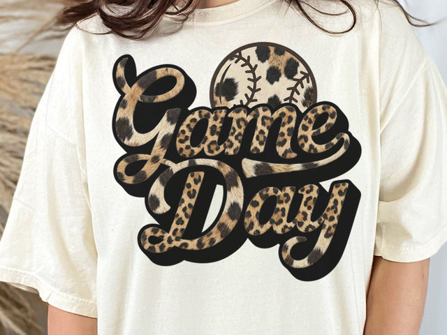 Game Day Baseball Leopard Png, Game Day Softball Png, Baseball Png, Softball Png, Baseball Shirt Png, Softball Shirt Png, Sports Fan Png SVG DesignDestine 