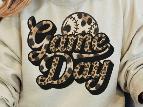 Game Day Baseball Leopard Png, Game Day Softball Png, Baseball Png, Softball Png, Baseball Shirt Png, Softball Shirt Png, Sports Fan Png SVG DesignDestine 