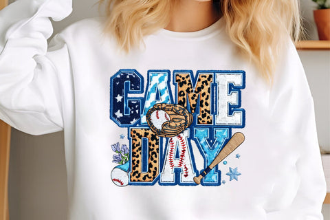 Game Day Baseball PNG, Faux Yarn Baseball Sublimation designmaster24 