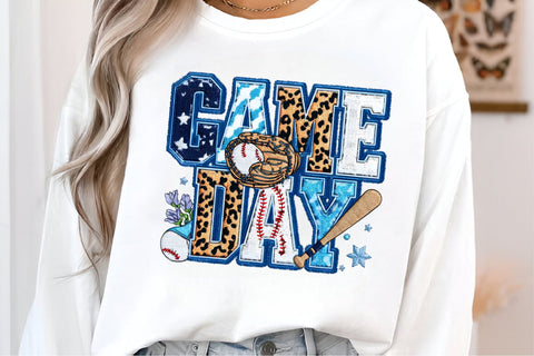 Game Day Baseball PNG, Faux Yarn Baseball Sublimation designmaster24 