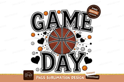 Game Day Basketball Bling Sublimation Png Sublimation Designangry 