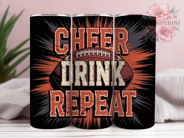 Game Day Cheer Football Tumbler Wrap, Cheerleader Cup, 20oz Sublimation Wrap, Game Day Drink Tumbler, Sports Fan Design, Tailgate Party Cup, Funny Football Quote Sublimation Li Zamperini 
