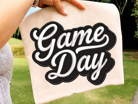 Game Day Embroidery Design, Sports Embroidery File, Football Game Day Machine Embroidery, Team Spirit Shirt Design Embroidery/Applique DESIGNS DesignDestine 