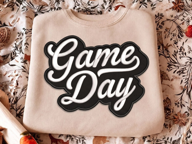 Game Day Embroidery Design, Sports Embroidery File, Football Game Day Machine Embroidery, Team Spirit Shirt Design Embroidery/Applique DESIGNS DesignDestine 