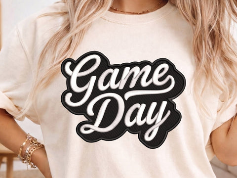 Game Day Embroidery Design, Sports Embroidery File, Football Game Day Machine Embroidery, Team Spirit Shirt Design Embroidery/Applique DESIGNS DesignDestine 