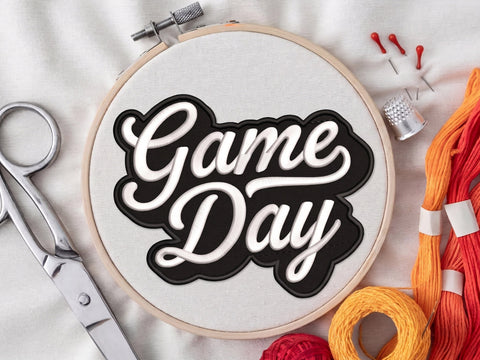 Game Day Embroidery Design, Sports Embroidery File, Football Game Day Machine Embroidery, Team Spirit Shirt Design Embroidery/Applique DESIGNS DesignDestine 