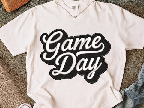 Game Day Embroidery Design, Sports Embroidery File, Football Game Day Machine Embroidery, Team Spirit Shirt Design Embroidery/Applique DESIGNS DesignDestine 