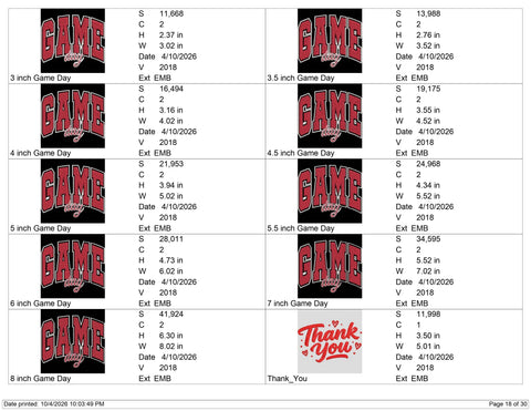 Game Day Embroidery Design – Varsity Sports Collegiate Football Machine Embroidery File Embroidery/Applique DESIGNS PatternFeed8 